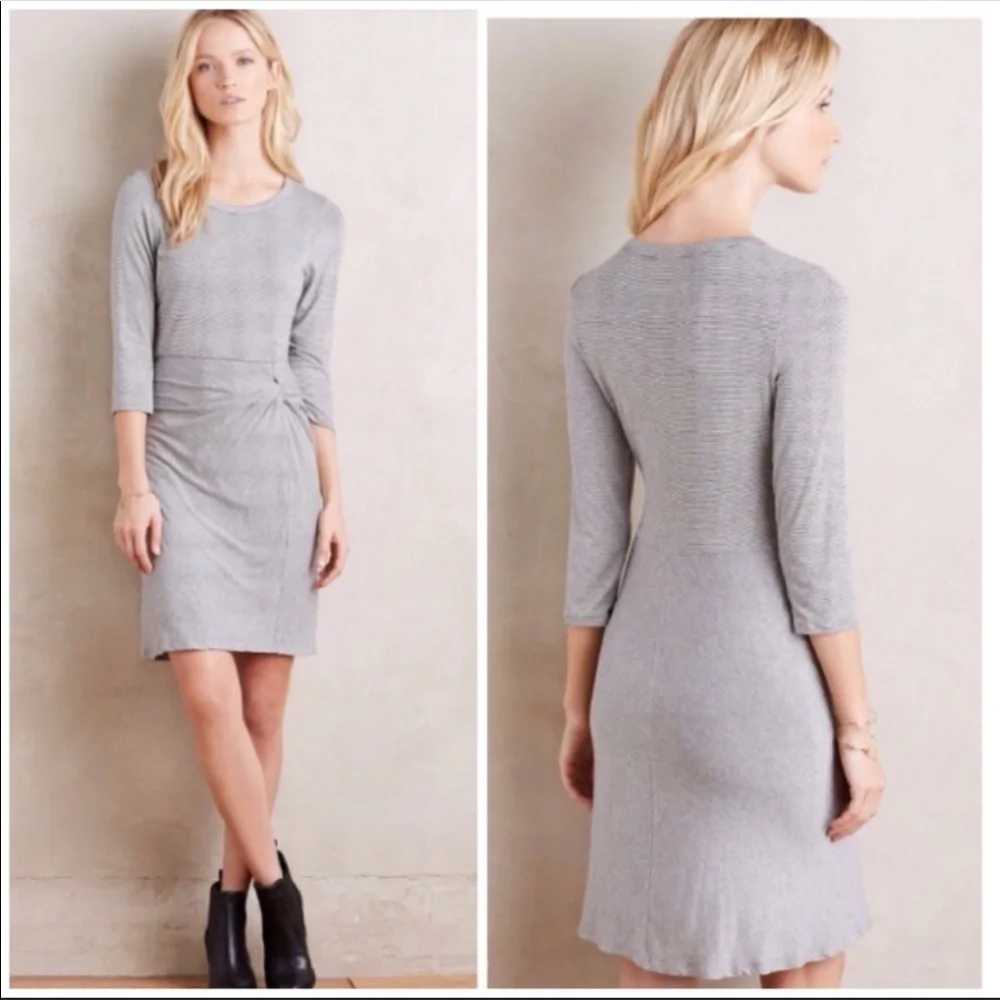 Anthropologie Fitted Soft Jersey Dress NWT Size L - Picture 2 of 8